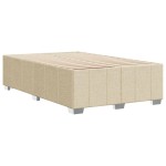 vidaXL Cadru de pat fără saltea, crem, 120x200 cm, textil