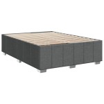 vidaXL Cadru de pat fără saltea, gri închis, 140x190 cm, textil