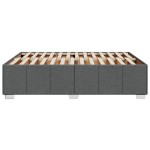 vidaXL Cadru de pat fără saltea, gri închis, 140x190 cm, textil
