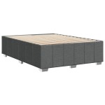 vidaXL Cadru de pat fără saltea, gri închis, 140x190 cm, textil