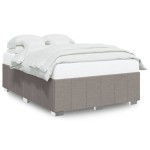 vidaXL Cadru de pat fără saltea, gri taupe, 140x190 cm, textil vidaXL Cadru de pat fără saltea, gri taupe, 140x190 cm, textil