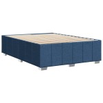 vidaXL Cadru de pat fără saltea, albastru, 140x190 cm, textil