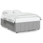 vidaXL Cadru de pat fără saltea, gri deschis, 140x200 cm, textil