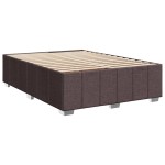 vidaXL Cadru de pat fără saltea, maro închis, 140x200 cm, textil vidaXL Cadru de pat fără saltea, maro închis, 140x200 cm, textil