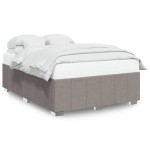 vidaXL Cadru de pat fără saltea, gri taupe, 140x200 cm, textil vidaXL Cadru de pat fără saltea, gri taupe, 140x200 cm, textil