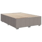 vidaXL Cadru de pat fără saltea, gri taupe, 140x200 cm, textil vidaXL Cadru de pat fără saltea, gri taupe, 140x200 cm, textil