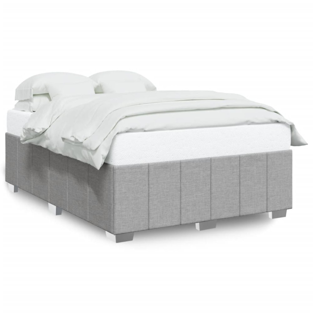vidaXL Cadru de pat fără saltea, gri deschis, 160x200 cm, textil