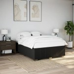 vidaXL Cadru de pat fără saltea, negru, 160x200 cm, textil vidaXL Cadru de pat fără saltea, negru, 160x200 cm, textil
