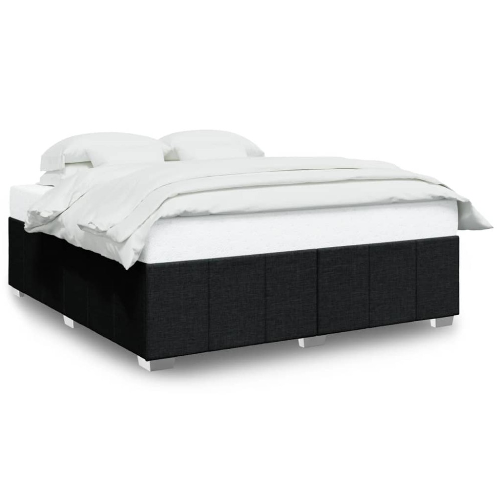 vidaXL Cadru de pat fără saltea, negru, 180x200 cm, textil