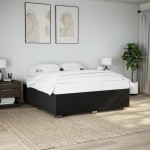 vidaXL Cadru de pat fără saltea, negru, 180x200 cm, textil vidaXL Cadru de pat fără saltea, negru, 180x200 cm, textil