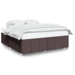 vidaXL Cadru de pat fără saltea, maro închis, 180x200 cm, textil vidaXL Cadru de pat fără saltea, maro închis, 180x200 cm, textil