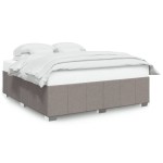 vidaXL Cadru de pat fără saltea, gri taupe, 180x200 cm, textil vidaXL Cadru de pat fără saltea, gri taupe, 180x200 cm, textil