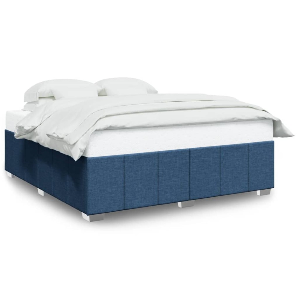 vidaXL Cadru de pat fără saltea, albastru, 180x200 cm, textil