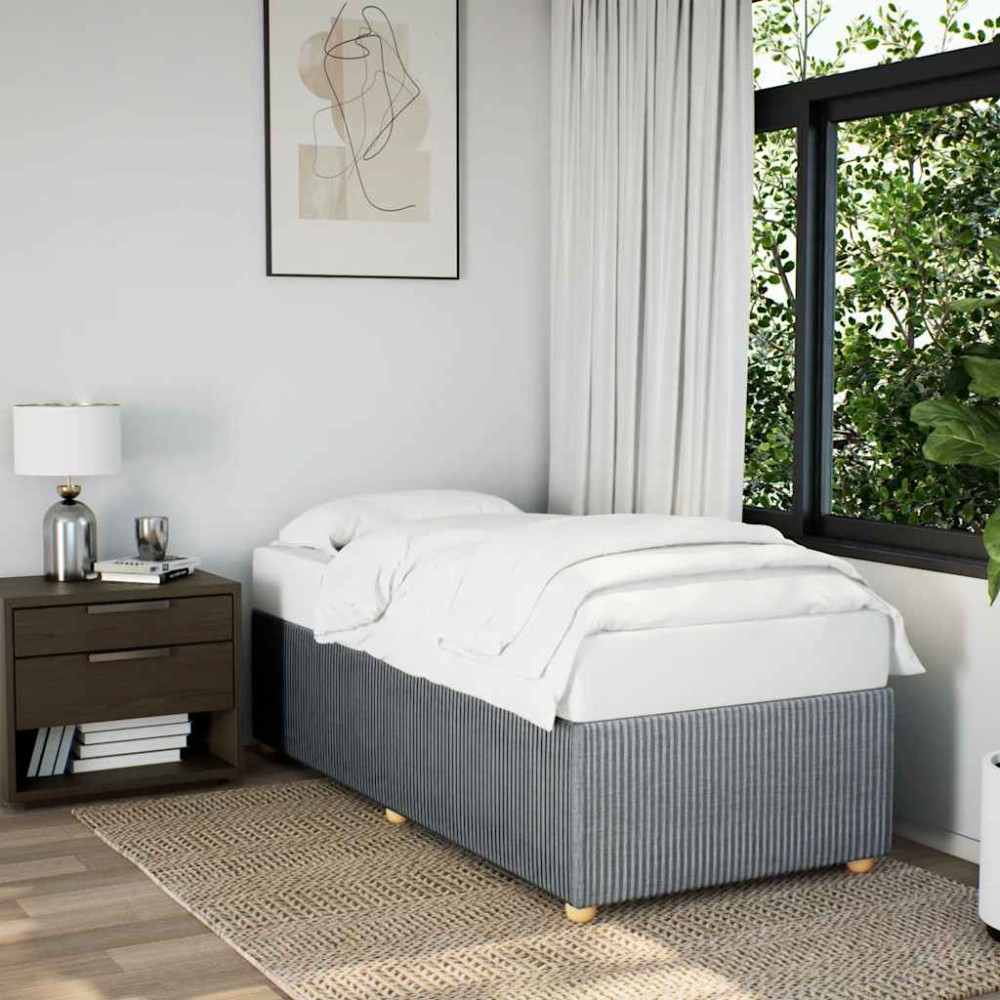 vidaXL Cadru de pat fără saltea, gri deschis, 80x200 cm, textil