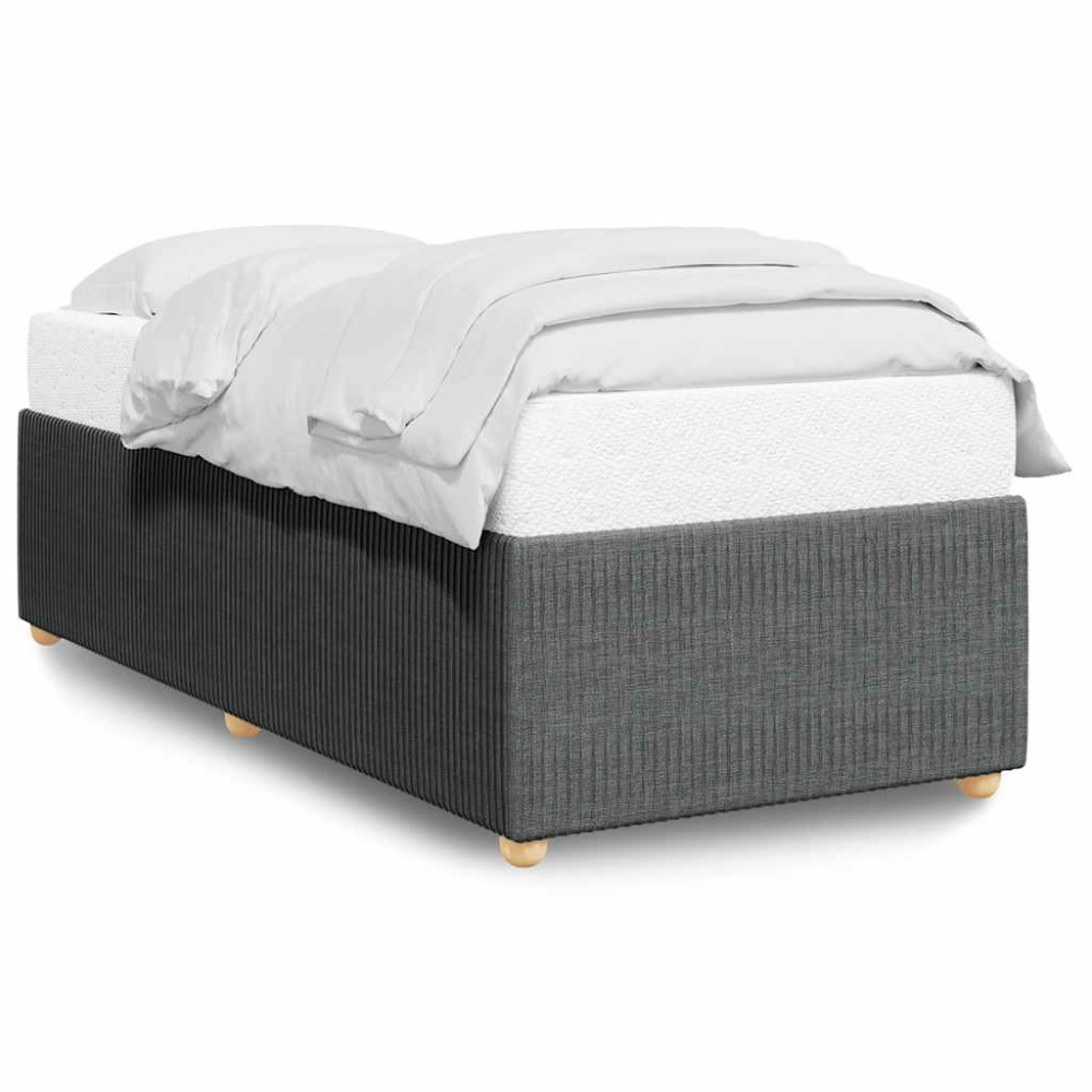 vidaXL Cadru de pat fără saltea, gri închis, 80x200 cm, textil