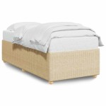 vidaXL Cadru de pat fără saltea cremă 80x200 cm țesătură