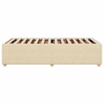 vidaXL Cadru de pat fără saltea cremă 80x200 cm țesătură