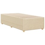 vidaXL Cadru de pat fără saltea cremă 80x200 cm țesătură