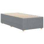 vidaXL Cadru de pat fără saltea, gri deschis, 90x190 cm, textil