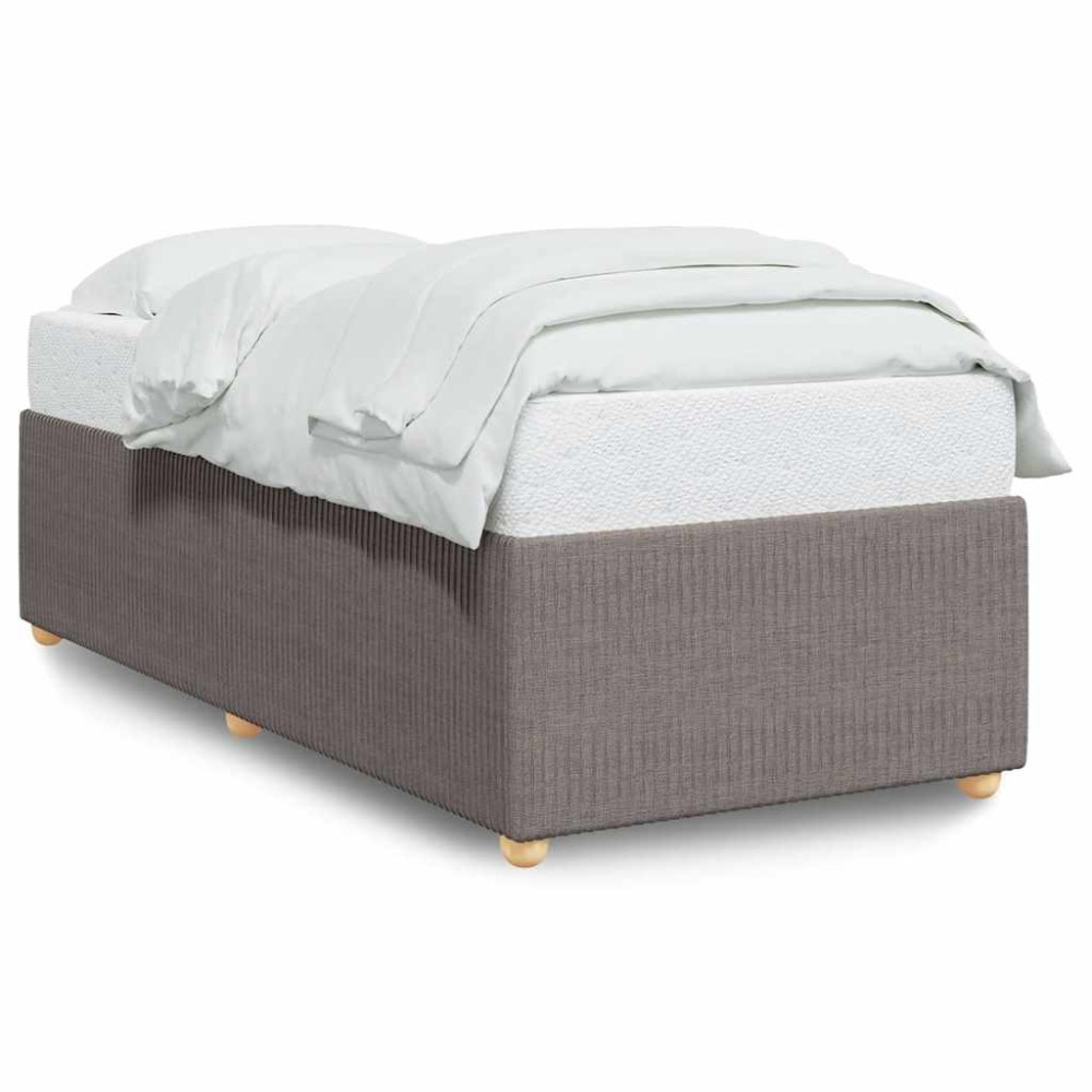 vidaXL Cadru de pat fără saltea Taupe 90x190 cm Stofa