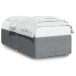 vidaXL Cadru de pat fără saltea, gri deschis, 90x200 cm, textil