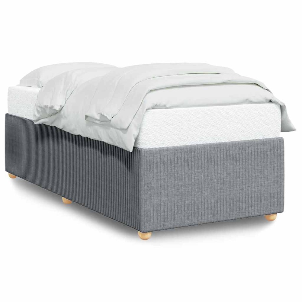vidaXL Cadru de pat fără saltea, gri deschis, 100x200 cm, textil