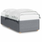 vidaXL Cadru de pat fără saltea, gri deschis, 100x200 cm, textil