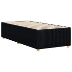 vidaXL Cadru de pat fără saltea, negru, 100x200 cm, textil