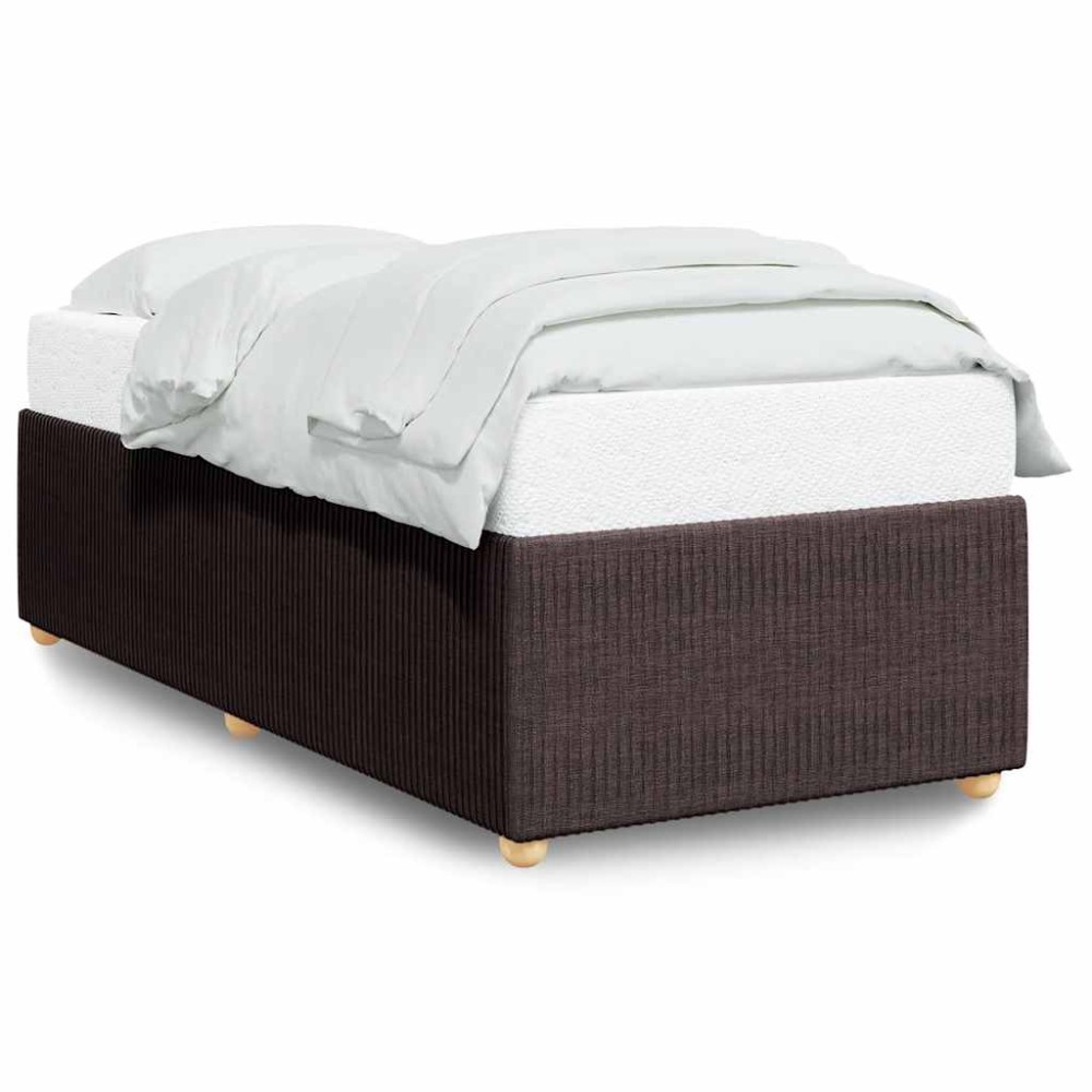 vidaXL Cadru de pat fără saltea, maro închis, 100x200 cm, textil