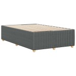 vidaXL Cadru de pat fără saltea gri închis 120x190 cm țesătură