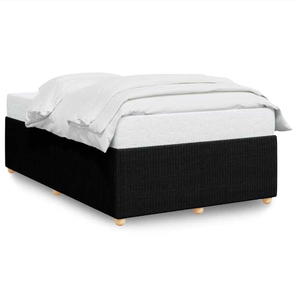 vidaXL Cadru de pat fără saltea Negru 120x190 cm țesătură