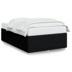 vidaXL Cadru de pat fără saltea Negru 120x190 cm țesătură