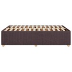 vidaXL Cadru de pat fără saltea țesătură maro 120x190 cm țesătură