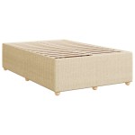 vidaXL Cadru de pat fără saltea cremă 120x190 cm țesătură