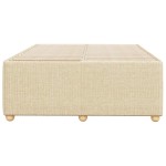 vidaXL Cadru de pat fără saltea cremă 120x190 cm țesătură