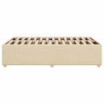 vidaXL Cadru de pat fără saltea cremă 120x190 cm țesătură