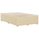 vidaXL Cadru de pat fără saltea cremă 120x190 cm țesătură
