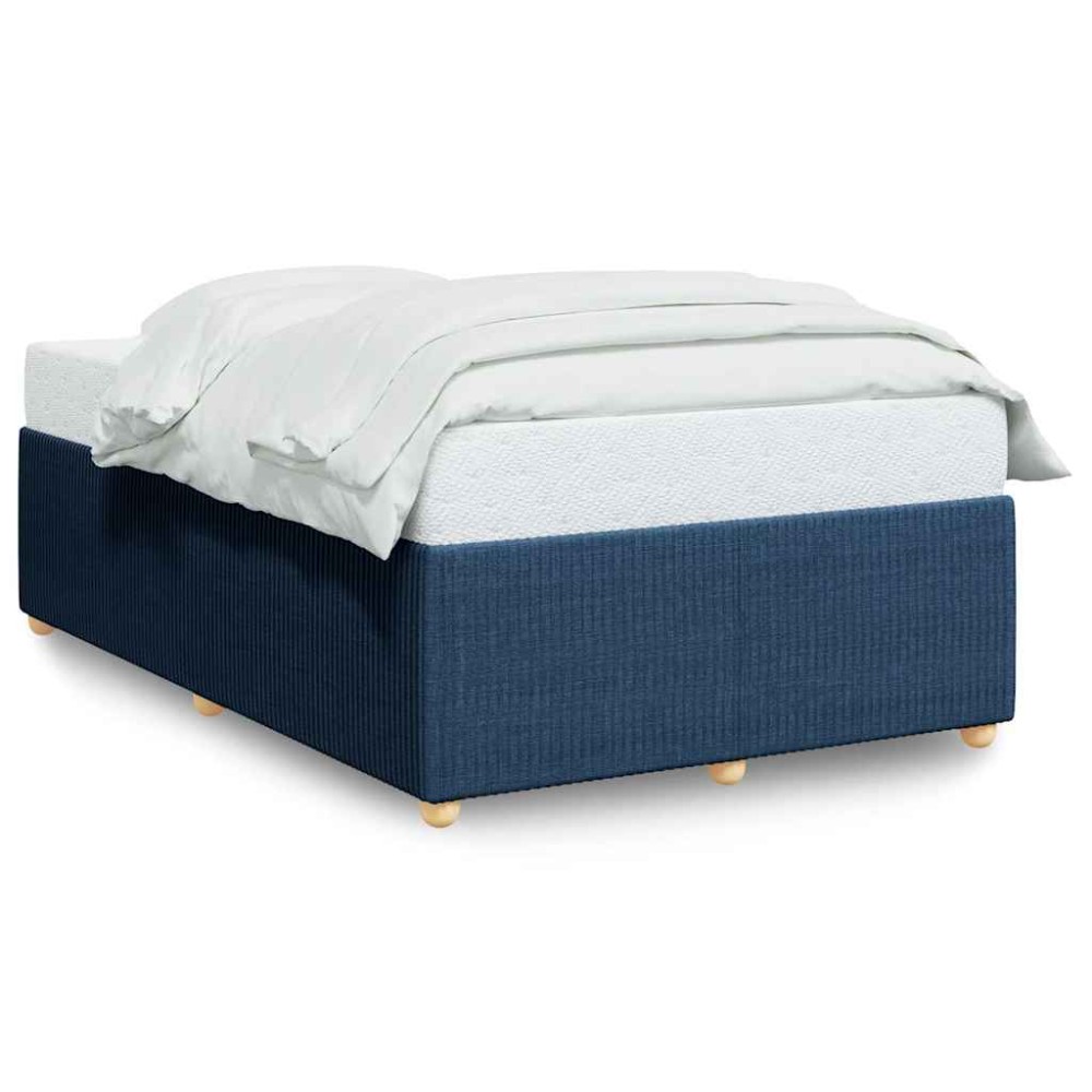 vidaXL Cadru de pat fără saltea Albastru 120x190 cm țesătură
