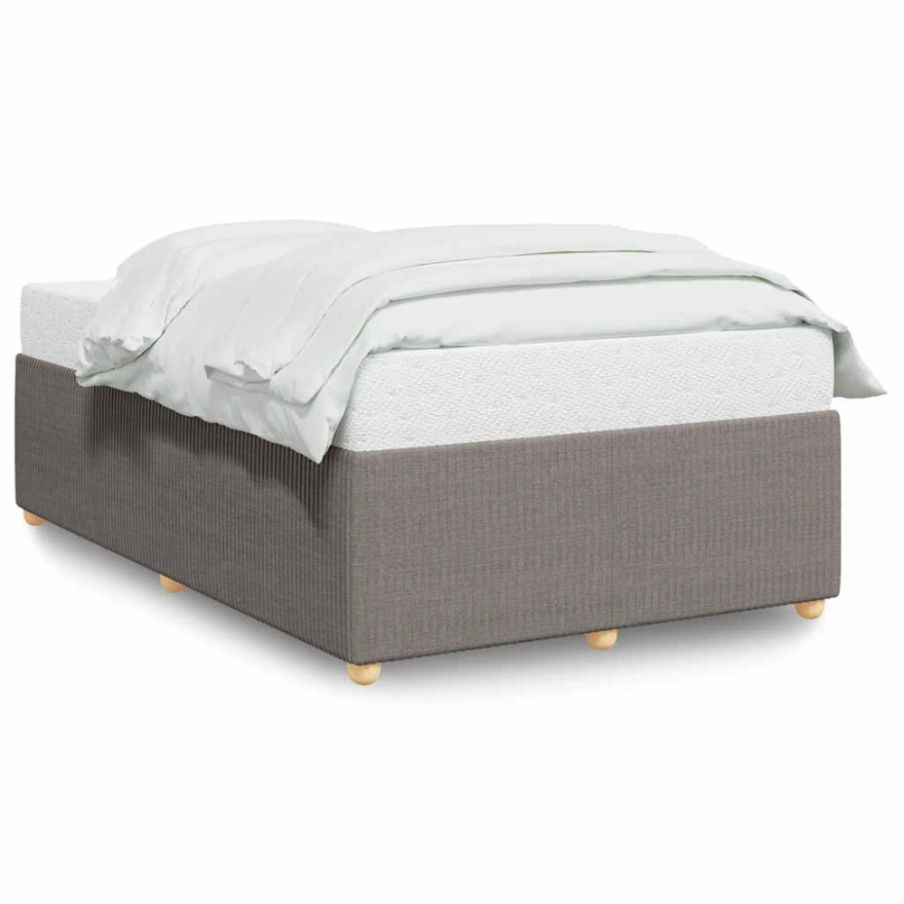 vidaXL Cadru de pat fără saltea, gri taupe, 120x200 cm, textil