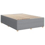 vidaXL Cadru de pat fără saltea, gri deschis, 140x190 cm, textil
