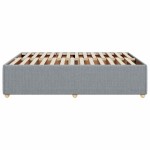 vidaXL Cadru de pat fără saltea, gri deschis, 140x190 cm, textil