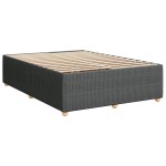 vidaXL Cadru de pat fără saltea, gri închis, 140x190 cm, textil