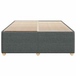 vidaXL Cadru de pat fără saltea, gri închis, 140x190 cm, textil