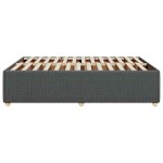 vidaXL Cadru de pat fără saltea, gri închis, 140x190 cm, textil