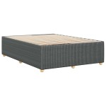 vidaXL Cadru de pat fără saltea, gri închis, 140x190 cm, textil