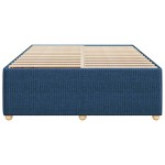 vidaXL Cadru de pat fără saltea, albastru, 140x190 cm, textil