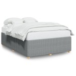 vidaXL Cadru de pat fără saltea, gri deschis, 140x200 cm, textil