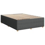 vidaXL Cadru de pat fără saltea, gri închis, 140x200 cm, textil