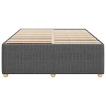 vidaXL Cadru de pat fără saltea, gri închis, 140x200 cm, textil