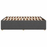 vidaXL Cadru de pat fără saltea, gri închis, 140x200 cm, textil